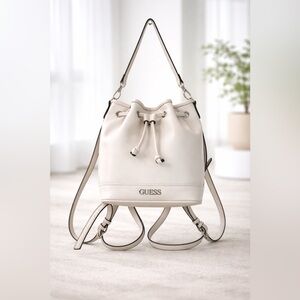 Guess Abbott Drawstring Closure Bucket Bag / Backpack